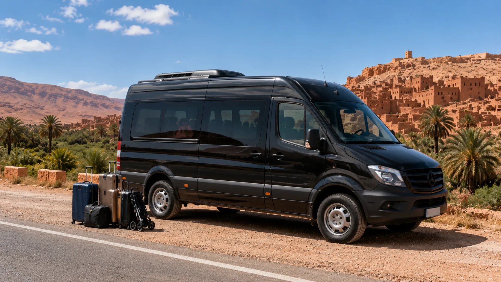 Minibus mit Fahrer in Marokko