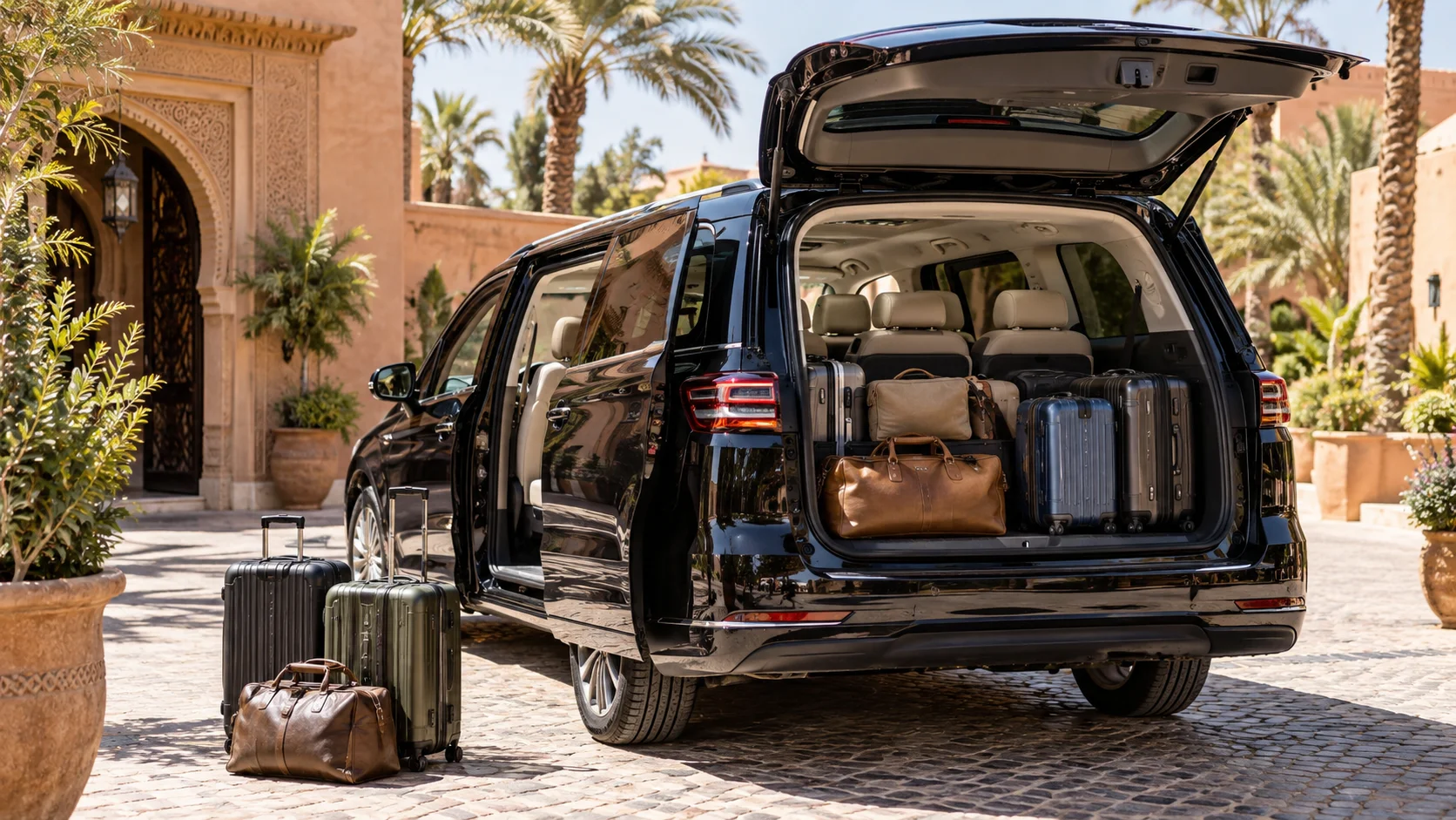 luxury car with driver in Morocco